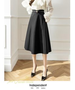 スカート | Aラインレディース 着痩せ 大人 カジュアル 秋冬コーデ 無地 40代 50代 大きいサイズ ひざ丈 膝丈 20代 ハイウエスト きれいめ 30代 大人