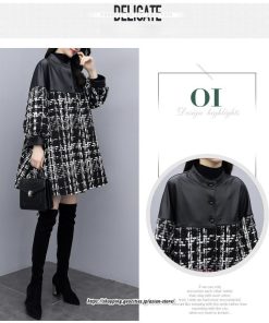 コート・ジャケット | チェスターコート レディース ロングコート アウター 黒 コート チェック柄 ラシャ 切り替え ゆったり 上品 あったか 2022新作 カジュアル 秋冬