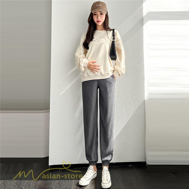 パンツ レギンス | マタニティパンツ レディース テーパードパンツ 着痩せ 無地 大きいサイズ 産前 ウエスト調整 カジュアル お出かけ マタニティウェア 日常感 送料無料 妊婦服