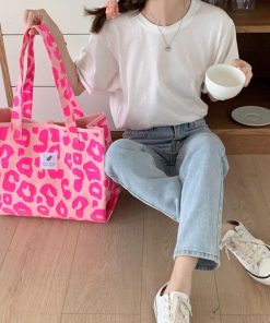 トートバッグ | キャンバスヒョウ柄 帆布鞄