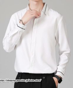 シャツ | 長袖メンズ ビジネス フォーマル オフィス 仕事 春 夏 秋 冬 カジュアル ビジネスシンプル 長袖 トップス 大きいサイズ メンズトップス