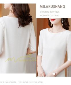 ｔシャツ・カットソー | トップス Tシャツ レディース 春 夏 秋 半袖 クルーネック 無地 プルオーバー オシャレ Tシャツ 着痩せ 20代30代40代50代 上品 お出かけ カジュアル エレガント