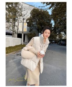 ベスト | ダウンレディース 無地 スタンドネック 中綿きれいめ シンプル 大きいサイズ ノースリーブ 韓国風 20代 50代 秋冬コーデ 40代 30代 大きいサイズ