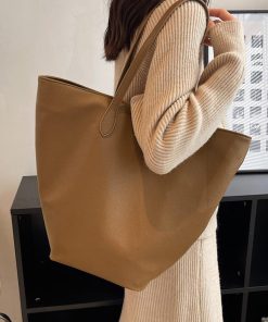 トートバッグ | PUレザー大容量 レトロ