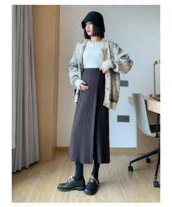 スカート | 妊婦服 マタニティシンプル 秋 冬 コーデ 着痩せ ニット妊婦 産前 産後 大きいサイズ ソフト ウエスト調整 お出かけ 秋 柔らか