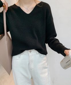 ニット・セーター | ボタン飾り 秋冬 無地 ニットトップス レディース 長袖 ニットセーター シンプルニット プルオーバー きれいめ Vネック