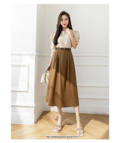 スカート | ロングきれいめ レディース Aラインデート 20代 30代 40代 50代 秋 冬 あったか 通勤 ハイウエスト お出かけ 細見え ベルト付き