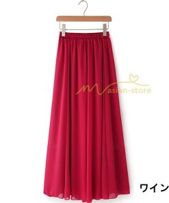 スカート | 夏ロング無地 フレア大人 ウエストゴム 涼しい レディース 夏服 揺れる 女っぽい 20代30代 可愛い ゆったり 40代50代 60代 ダンス
