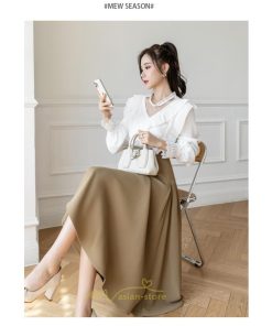 スカート | レディース ロング ミモレ フレアAライン ロング着痩せ 通勤 通学 オフィス OL オシャレ キレイめ カジュアル 20代30代40代50代