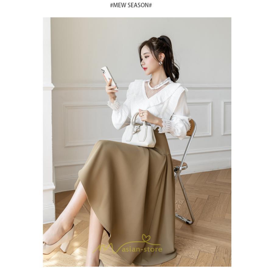 スカート | レディース ロング ミモレ フレアAライン ロング着痩せ 通勤 通学 オフィス OL オシャレ キレイめ カジュアル 20代30代40代50代