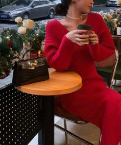 ワンピース | カシュクールニット韓国風