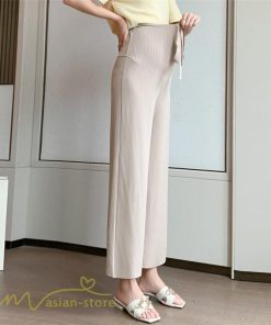 パンツ レギンス | ワイドパンツ マタニティウェア 妊婦服 サマーパンツ 着痩せ 上品 無地 マタニティパンツ 大きいサイズ サマー 夏服 お出かけ 日常感 妊婦服 産前 ウエストゴム