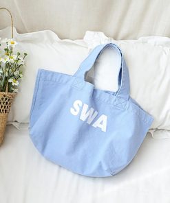 トートバッグ | ロゴ キャンバス 韓国風