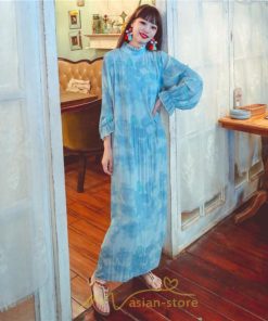 マキシ | ワンピース 大人ワンピース ロングワンピース マキシワンピース レディース 長袖 ゆったり 上品 体型カバー エレガント 結婚式 二次会 ドレス フランス風