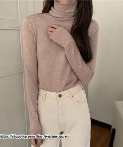 ニット・セーター | カットソー ニット レディース ハイネック 長袖 秋冬 春 トップス スリム ストレッチ インナー 無地 プルオーバー 通学通勤 長袖ニット 着痩せ 長袖カットソー