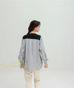 シャツ・ブラウス | Tシャツ レディース トップス 長袖 秋コーデ 切り替え パフスリーブ カットソー ブラウス ゆったり 可愛い カジュアル オフィス 20代30代40代 シンプル 春夏秋