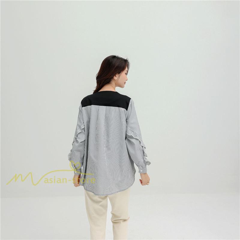 シャツ・ブラウス | Tシャツ レディース トップス 長袖 秋コーデ 切り替え パフスリーブ カットソー ブラウス ゆったり 可愛い カジュアル オフィス 20代30代40代 シンプル 春夏秋