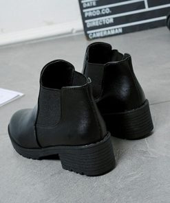 ショートブーツ | ブーツ 歩きやすい ローヒール 内ボア レディース サイドゴア ブーティ