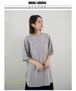 tシャツ・カットソー | カットソー Tシャツ レディース 着痩せ 無地 半袖 クルーネック おしゃれ フリーサイズ 6色展開 裾口スリット 夏新作 柔らか 体型カバー おしゃれ カジュアル