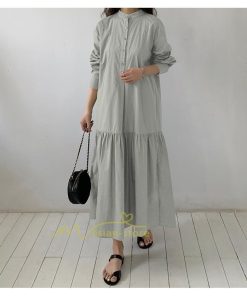 マキシ | シャツワンピース ワンピース 秋 春 レディース ロングワンピース 長袖 ロング丈 マキシ丈 体型カバー 無地 ゆったり 着痩せ 30代 40代 カジュアル 50代 夏物