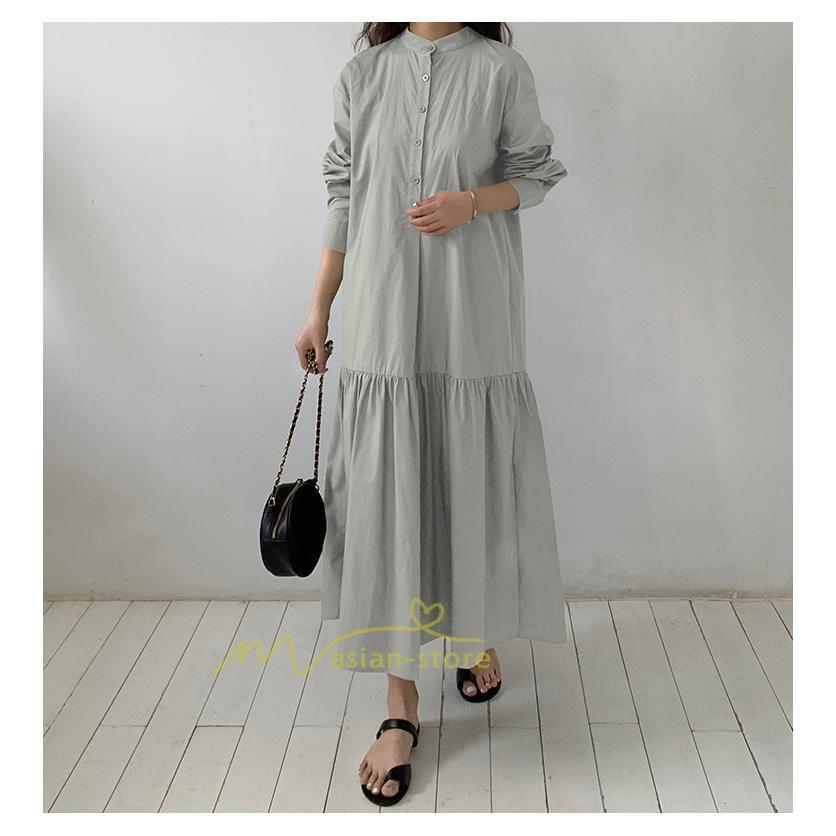 マキシ | シャツワンピース ワンピース 秋 春 レディース ロングワンピース 長袖 ロング丈 マキシ丈 体型カバー 無地 ゆったり 着痩せ 30代 40代 カジュアル 50代 夏物