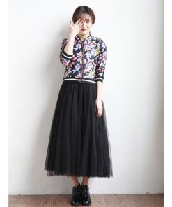 スカート | ロングチュールハイウエストフレアレディース 無地 きれいめ ウエストゴム 通勤通学 可愛い S M L 上品 着痩せ