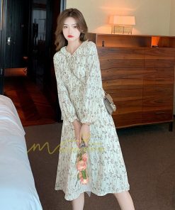 ミディアム | ワンピース レディース 長袖 膝丈ワンピー 春秋 きれいめワンピース オフィス ハイウエスト 春夏新作 通勤通学 カジュアル お出かけ 20代30代40代 エレガント