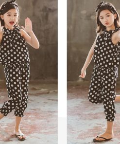 （子供）その他 | キッズ 半袖 キャミソール 女の子 袖なし 夏 子供服 セットアップ ドット柄 シフォン上下セット ベビー服 おしゃれ 洋服【ネコポ