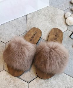 サンダル | ファーレディースミュール ぺたんこ スリッパ 韓国