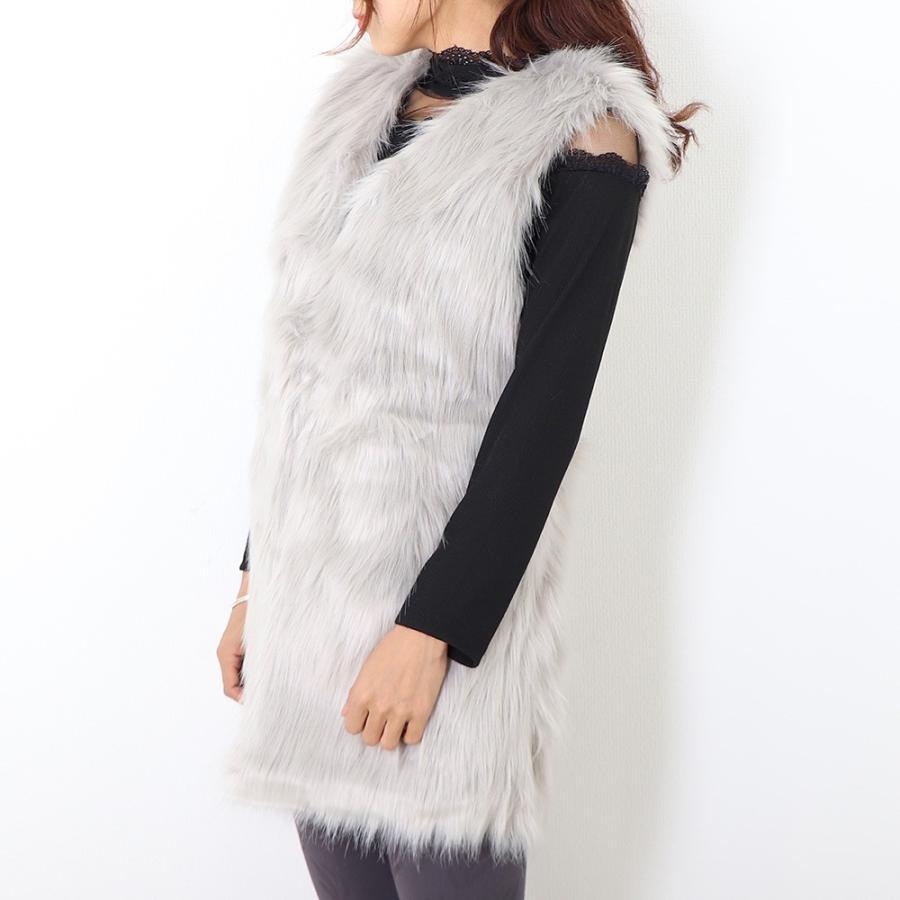ベスト | チョッキ ジレ 毛皮 アウター レディース 秋冬 ファ レディース ファー 前開き