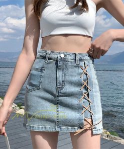 ショートパンツ | スカート風レディースデニムショーパン ハイウエスト 短パン 20代30代40代 カジュアル 通勤通学