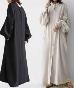 マキシ | 長袖ワンピース ロングワンピース シャツワンピース 羽織り レディース 2way パフスリーブ 大きいサイズ 秋物 送料無料 大人 ゆったり 50代60代 30代40代