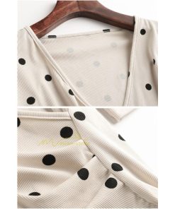 ｔシャツ・カットソー | トップス レディース 春夏 カットソー Tシャツ ドット 無地 Vネック カシュクール インナー 20代30代40代50代 カジュアル 母の日 着痩せ お出かけ エレガント