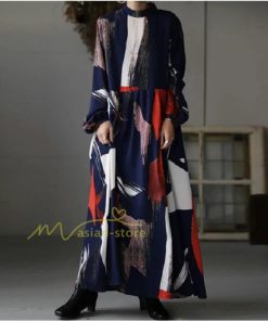 ミディアム | ロングワンピース ワンピース レディース 春 40代 キレイめ マキシ丈ワンピース 秋 長袖 夏物 プリント エレガント 20代30代 お出かけ 着痩せ カジュアル 上品