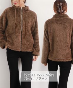 ジャケット・ブルゾン | ボアジャケット レディース 起毛ブルゾン