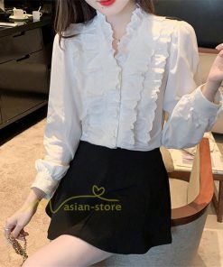 シャツ・ブラウス | ブラウス レディース 長袖 フォーマル 白 オフィス 無地 シャツ ビジネス フリル おしゃれ 入学式 卒業式 上品 お出かけ 面接 カジュアル 20代30代40代 きれいめ