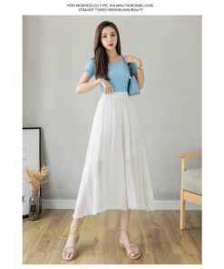 新作 | リネンパンツ 夏 ガウチョパンツ スカーチョ 体型カバー ワイドパンツ レディース ガウチョ ボトムス ゆったり 涼しい キュロット 春夏 ウエストゴム ズボン