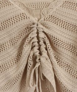 透かし編みトップス | フロントドロストニットトップスレディース