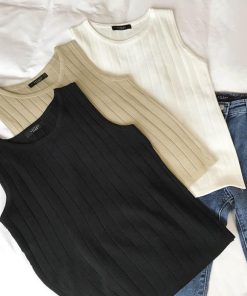 ニット・セーター | ニット サマーニット 春 無地 トップス リブニット タンクトップ レディース
