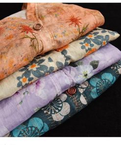 カーディガン | 麻混 レディース 花柄 初秋 リネン カジュアル Vネック 長袖 羽織 きれいめ 春 夏 秋 薄手 おしゃれ 40代50代 ゆったり 20代30代 大きいサイズ