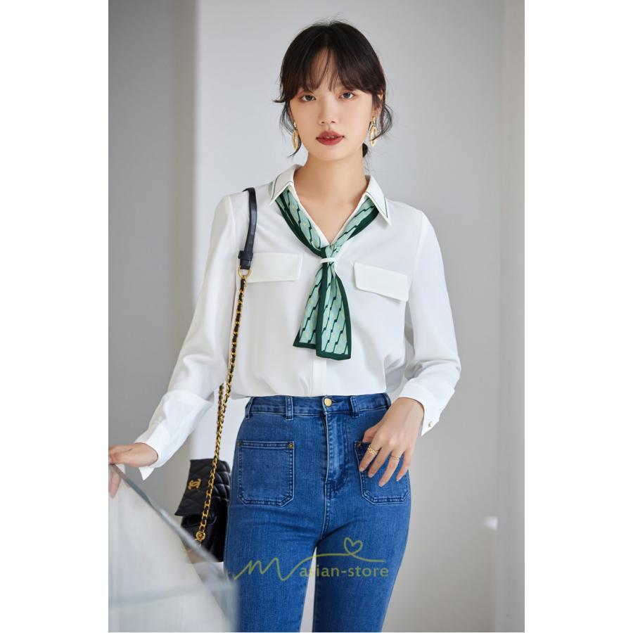 シャツ・ブラウス | シャツ ブラウス 秋冬 レディース スカーフタイ きれいめ フォーマル 春 長袖 M L オフィス S XL XXL 上品 OL 高級感 フェミニン シフォン 通勤 可愛い