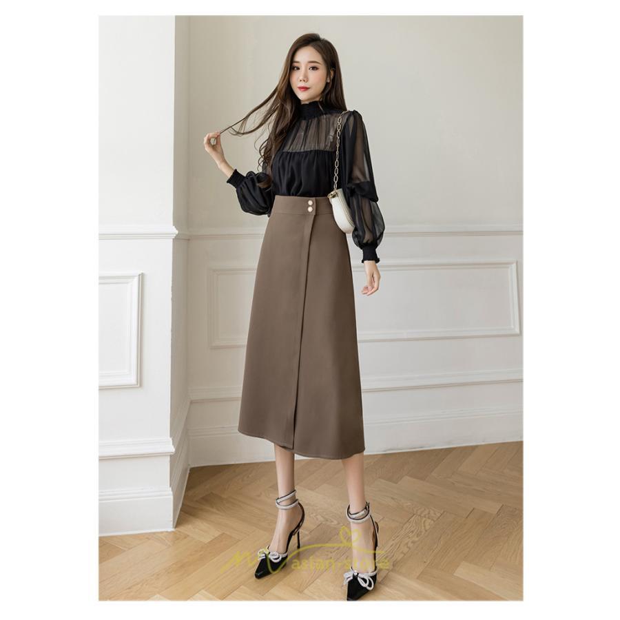 スカート | ボトムス ロング丈 ミモレ丈 Aライン 楽 大人 きれいめ 20代 30代 40代 通勤 上品 ビジネス オフィス 高見え 冬 2022新作 着痩せ 脚長効果 秋