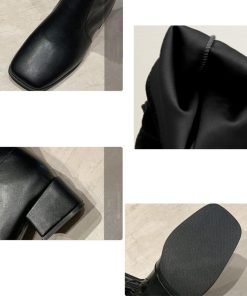 ニーハイブーツ | スクエアトゥ 美脚ブーツ