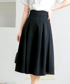 スカート | 膝丈 フレアレディース 春 夏 春夏 黒 シンプル ひざ丈 無地 ミモレ丈 秋 お出かけ リクルート 面接 通勤 就活 高級感 OL 上品　 オフィス