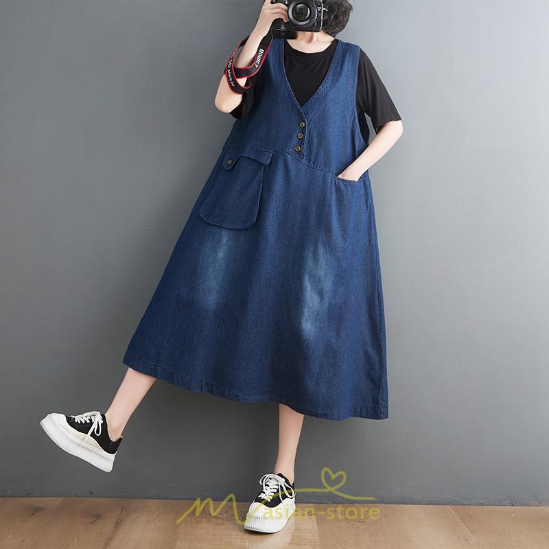 オーバーオール サロペット | ジャンパースカート 大人 春 夏 秋 レディース デニム ジャンスカ サロペット ワンピース サロペット お出かけ 通勤 大きいサイズ おしゃれ 通学 可愛い