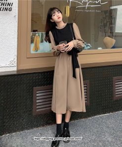 マキシ | ワンピース レディース おしゃれ ロングワンピ 40代 50代 膝丈ワンピース 秋服 大人可愛い 韓国風 着痩せ 通勤