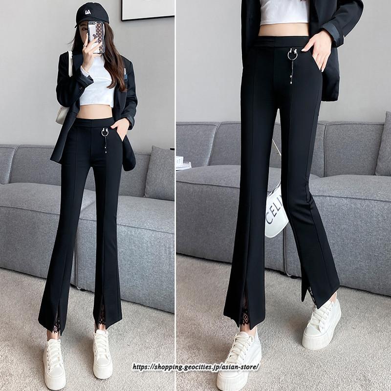 チノ・テーパード・ジョガー・スキニーパン | パンツ レディース フレアパンツ 9分丈 カジュアル フレアパンツ ハイウエスト スキニーパンツ トレンド かわいい お出かけ おしゃれ 送料無料 デイリー デート