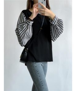 ｔシャツ・カットソー | Tシャツ 長袖 レディース カジュアル レイヤード カットソー シャツ 異素材 切り替え トップス Tシャツ ブラウス 30代 秋物 重ね着 20代 50代 ゆったり