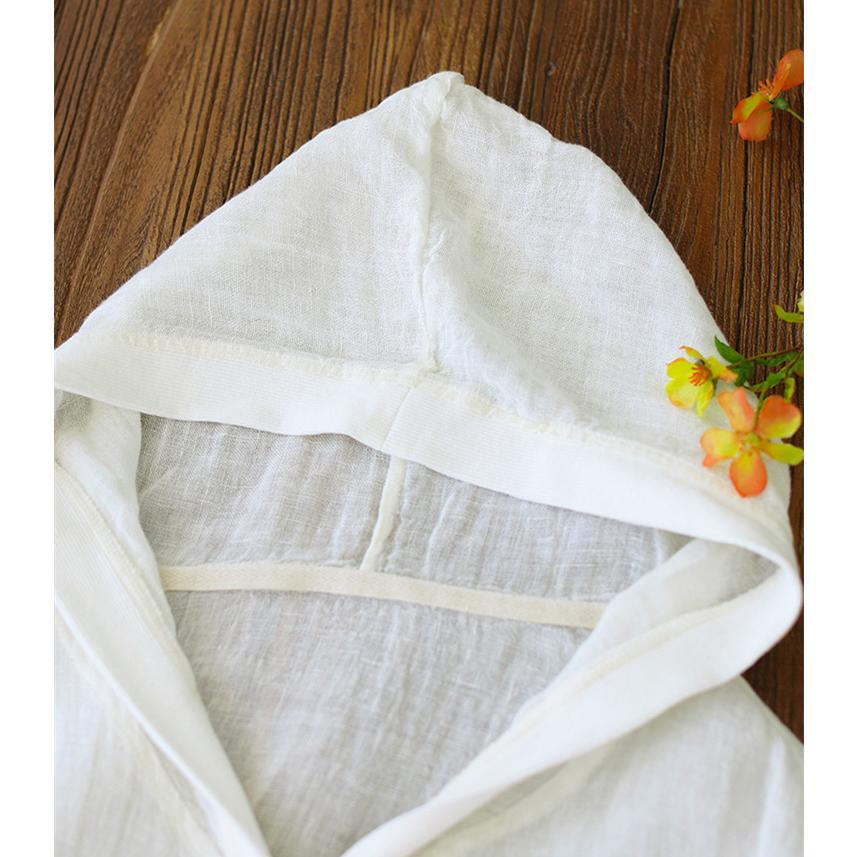 カーディガン | レディース 無地 UVカットー ライトアウター 秋コーデ 40代50代 きれいめ カジュアル フード付き エレガント 大きいサイズ 20代30代 麻混 秋服