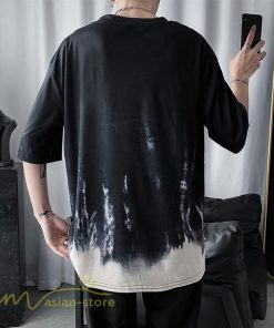 Tシャツ | カットソー メンズ 半袖 ゆったり カジュアル 半袖トップス サマー 夏新作 クルーネック 絞り染め おしゃれ ストリート カッコウイイ コットン